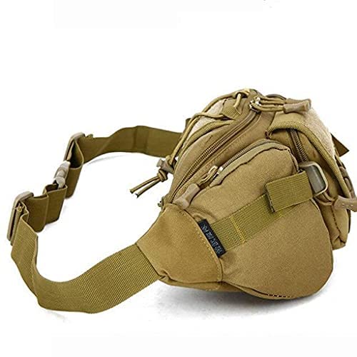Homava Outdoor Unisex Tactical Military Waist Pack Chest Bag 3 Pocket Holder | 37 X 11 X 18 cm| Brown - Image 3