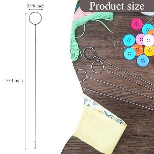HSYMQ 4 Pcs Point Loop Turner Sewing Tool, Tongue Crochet Tool Latch Hook Tool for Silicone Beads Belts Strips DIY Accessories - Image 2