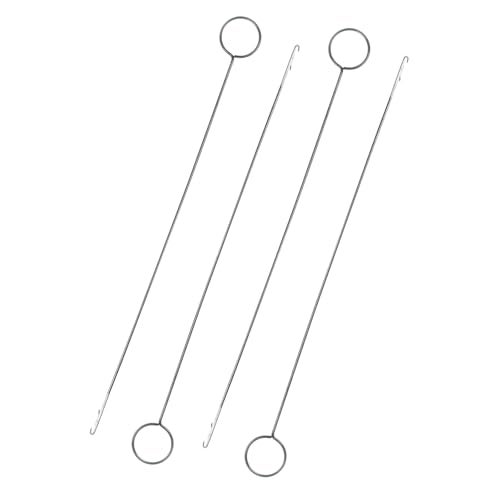 HSYMQ 4 Pcs Point Loop Turner Sewing Tool, Tongue Crochet Tool Latch Hook Tool for Silicone Beads Belts Strips DIY Accessories - Image 1