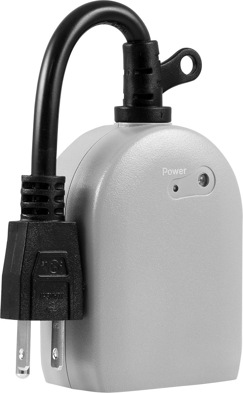 UltraPro Outdoor Outlet Timer, Dusk-to-Dawn Sensor, Single Outlet Light , Simple Automation, Weather-Resistant, Sensing , Seasonal Lights , Landscape, 1 Pack, Gray, 53634 - Image 2