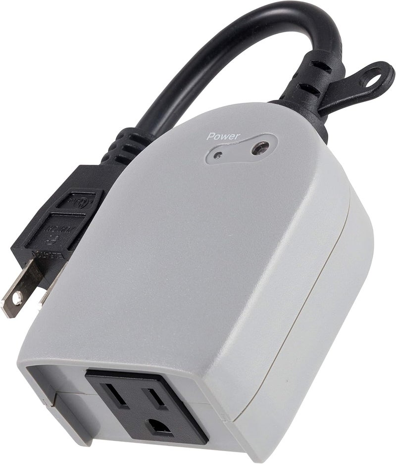 UltraPro Outdoor Outlet Timer, Dusk-to-Dawn Sensor, Single Outlet Light , Simple Automation, Weather-Resistant, Sensing , Seasonal Lights , Landscape, 1 Pack, Gray, 53634 - Image 1