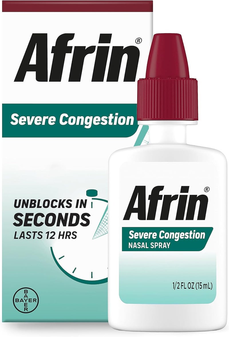 Afrin Severe Congestion Nasal Spray 15 mL Pack of 5 - Image 1