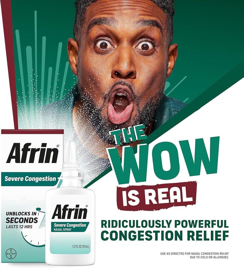 Afrin Severe Congestion Nasal Spray 15 mL Pack of 5 - Image 5