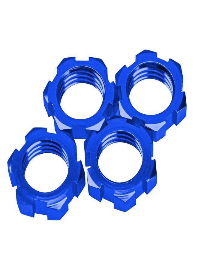 Vgoohobby 4Pack Vgoohobby Aluminum 17mm Splined Wheel Hex Hub Nut Compatible with Traxxas E-Revo Revo 3.3 E-Maxx Summit Slayer Pro 4X4 1/10 RC Monster Truck (Blue) - Image 4
