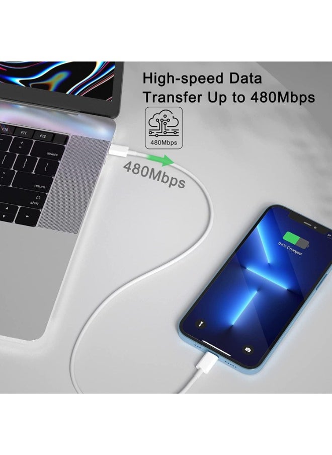 RECRSI - Recrsi PD20W USB C Wall Fast Charger with 2m USB C to Lightning Cable Compatible with iPhone 14/14 Pro/14 Pro Max/13/12/SE2020/11/XR/XS Max/X/iPad etc - Image 1