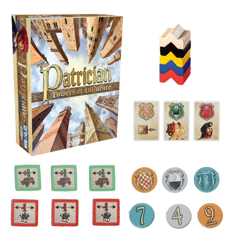 CALLIOPE Patrician Towers of Influence Battle of The Master Builders in Medieval Italy Board Game for 25 Players Ages 8 - Image 3
