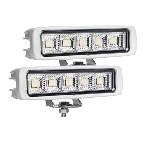 EXZEIT Waterproof Led Boat Lights 2 pc 72W DeckDock Marine Lights 4000LMS 150Flood Light 63inch 1224 V Led Light Bar
