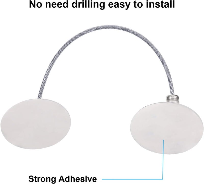 Hotop 4 Pack Refrigerator Door Lock with Keys Adhesive Fridge Freezer Door Lock File Drawer Lock for Child Safety and Privacy (White) - Image 4