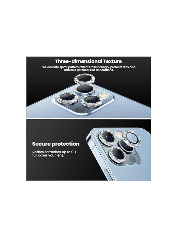 Generic - - iPhone 12 pro /13 pro /13 Pro Max Camera Lens Protector, Glass Camera Cover Screen Protector Metal Individual Ring for iPhone models (iPhone 12 Pro Max, blue - Image 1