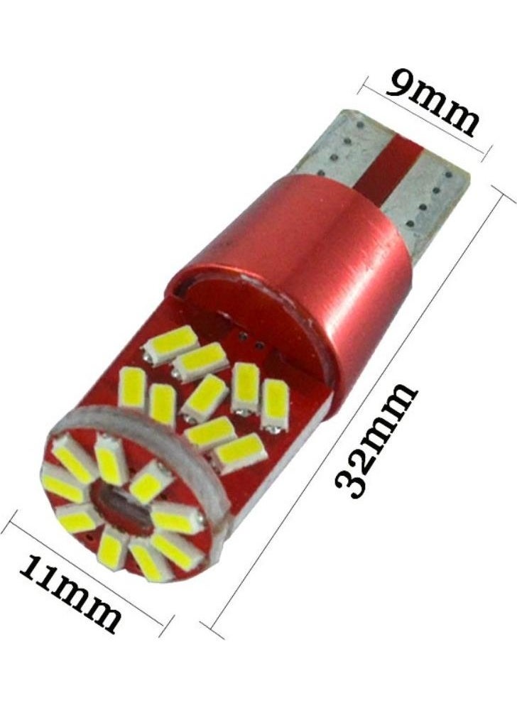 Techmaster - لمبة LED للركن T10 3014 27 LED كانبوس أبيض - Image 1