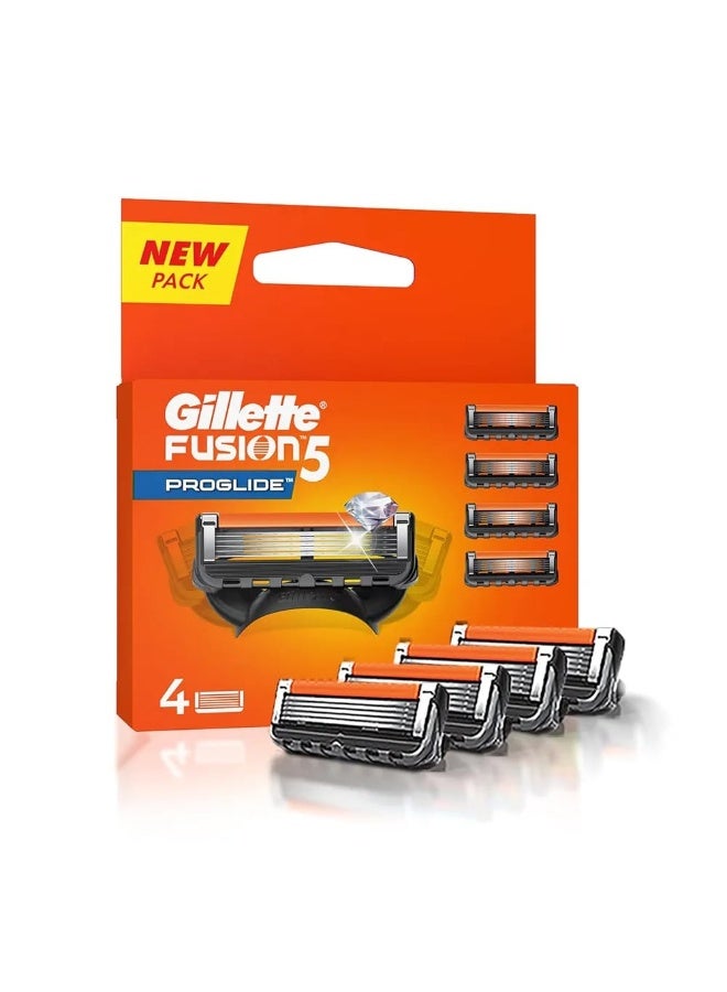 شفرات حلاقة جيليت فيوجن برو جلايد اليدوية للرجال، 4 قطع، شفرات / شفرات للرجال - Image 1