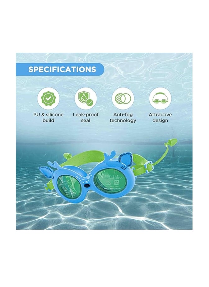 ENDLESS  - EL1003 Children Swimming Goggle with Anti-Fog and UV Protection | Material : Silicon, PU | Attached Ear Buds and Adjustable Strap | Soft Silicone Gasket for Leak Proof | With Hard Case - Image 1