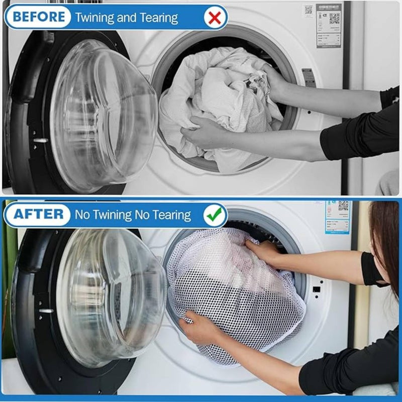 Prostuff.in Prostuffin Washing Machine Mesh Laundry Bags For Clothes Underwear Lingerie Bed Linen With Drawstring Closure Sturdy Washing Machine Clothes Protection Net Size 50x70 cm 1 Pcs - Image 5