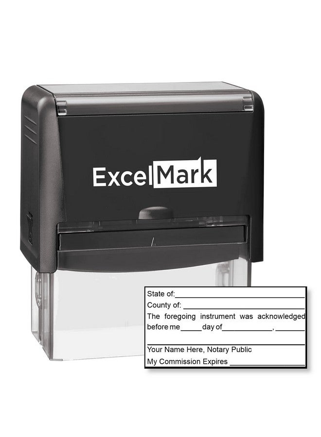 ExcelMark Notary Acknowledgement Stamp Black Ink