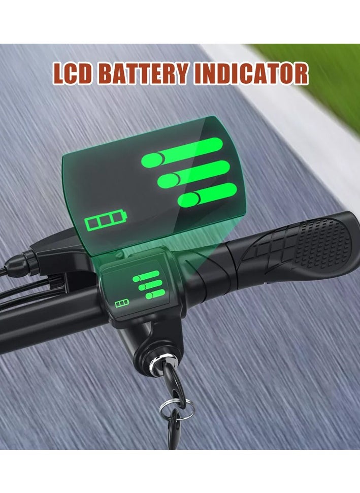 Wind Horse - Premium Foldable Electric Scooter with Seat and Rear Basket, 450W Motor, 36V 8AH Battery, 25-35 KM/h Speed, Carbon Alloy Frame, 12.5 Inches Tires, Disk Brakes, Unisex Comfortable E-Scooter for Adults - Image 1