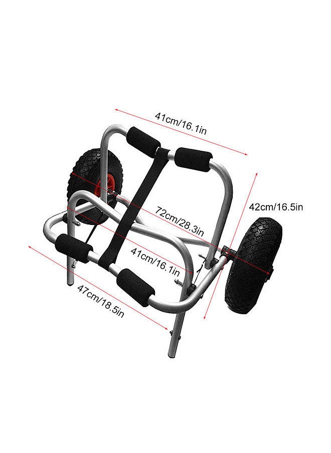 Generic - 80KG Loading Capacity Foldable Kayak Trolley Energy-saving Two-wheeled Carrier Cart - Image 1