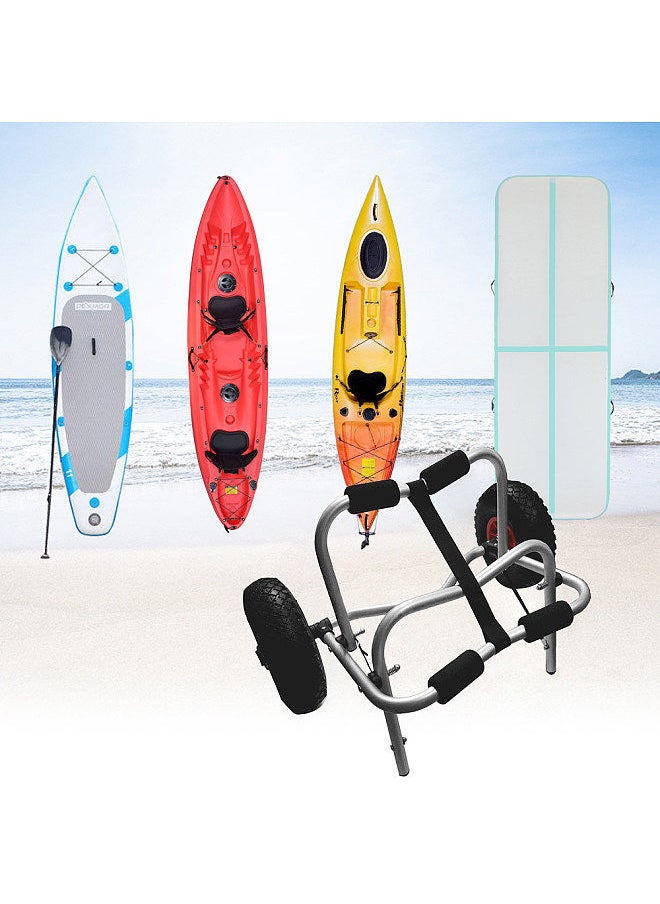 Generic - 80KG Loading Capacity Foldable Kayak Trolley Energy-saving Two-wheeled Carrier Cart - Image 1
