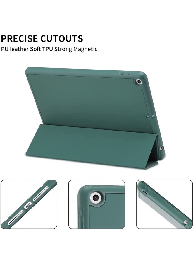 كابتن تيك iPad 9th/8th/7th Generation case 2021/2020/2019 iPad 10.2-Inch Case with Pencil Holder Sleep/Wake Slim Soft TPU Back Smart Magnetic Stand Protective Cover Cases Dark Green - Image 5