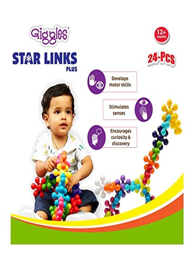 Giggles Funskool Star Link Plus, Educational & Creative Construction Toy Blocks for Kids, Encourages Learning & Development, Fun Activity for Preschoolers, Gift Set for Kid, Age 12+ Months - Image 3
