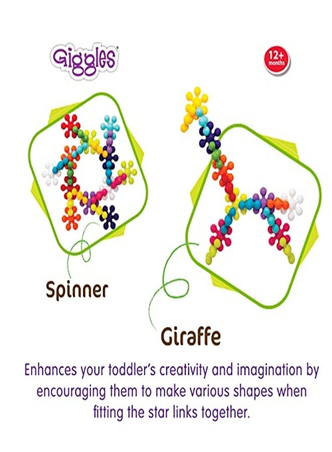 Giggles Funskool Star Link Plus, Educational & Creative Construction Toy Blocks for Kids, Encourages Learning & Development, Fun Activity for Preschoolers, Gift Set for Kid, Age 12+ Months - Image 4