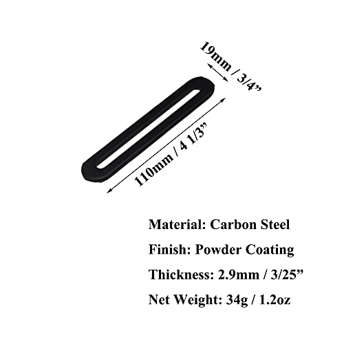 OURASHERO 10 Pcs 4 1/3" Adjustable Flat Mending Plate Support with Single Slot, 2.9mm Thickness Steel Slideable Bracket, Straight Repair Plates Brace, Repair Fixing Bracket Connector for Chair Table Drawer - Image 2