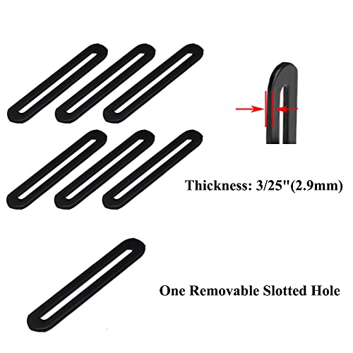 OURASHERO 10 Pcs 4 1/3" Adjustable Flat Mending Plate Support with Single Slot, 2.9mm Thickness Steel Slideable Bracket, Straight Repair Plates Brace, Repair Fixing Bracket Connector for Chair Table Drawer - Image 5