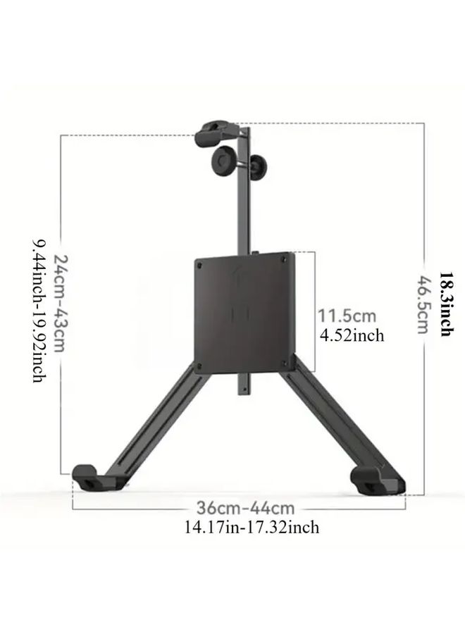 1pc Heavy Duty Monitor Holder Stand With Adjustable Height And Angle Black No Drill Installation For Flat Panel LCD Laptop Screens Desk Mount Bracket Compatible With VESA 100 90 80 75 65 60 - Image 3