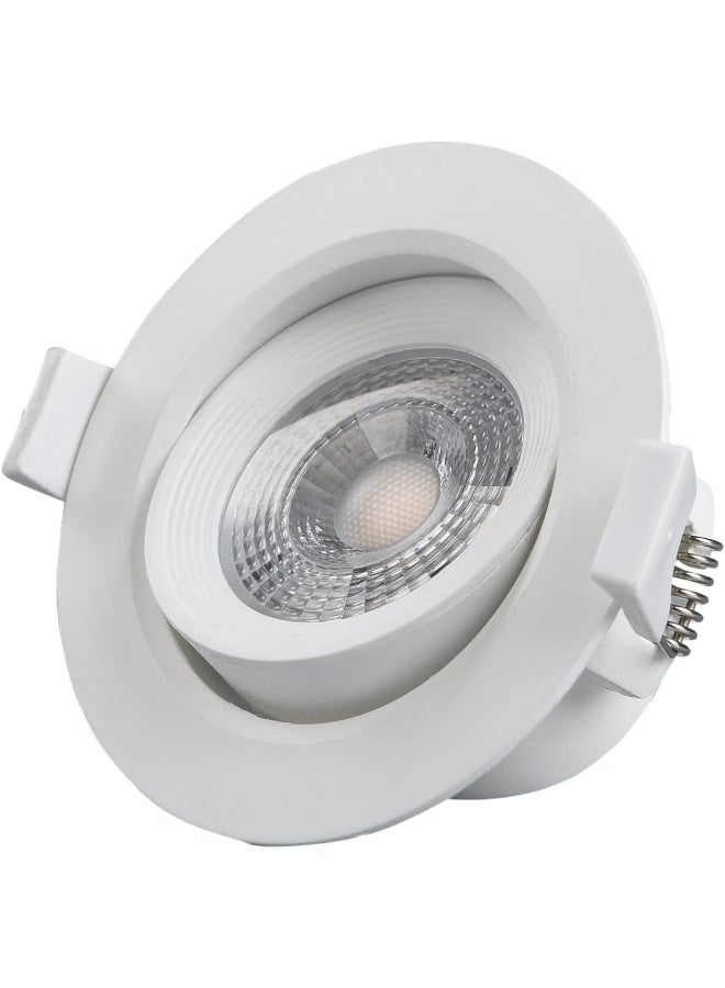 melfi Adjustable Round Led Downlight 7W 240Vac -White Ceiling Spotlight Ip40 Rated | For Indoor Home And Office Use (6500K-Day Light-) - Image 1