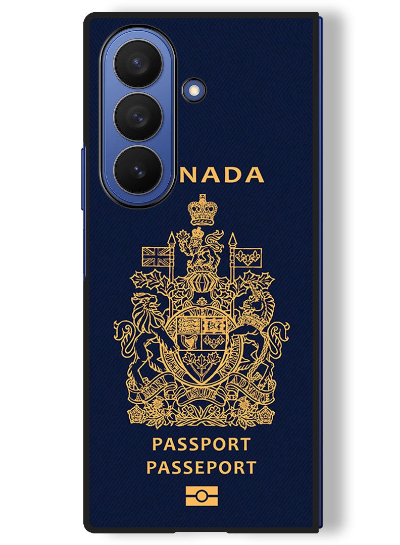 Theodor Case Compatible with Samsung Galaxy Z Fold 7 - 8 Inch Protection Shockproof Bumper Cover Canada Passport - Image 1