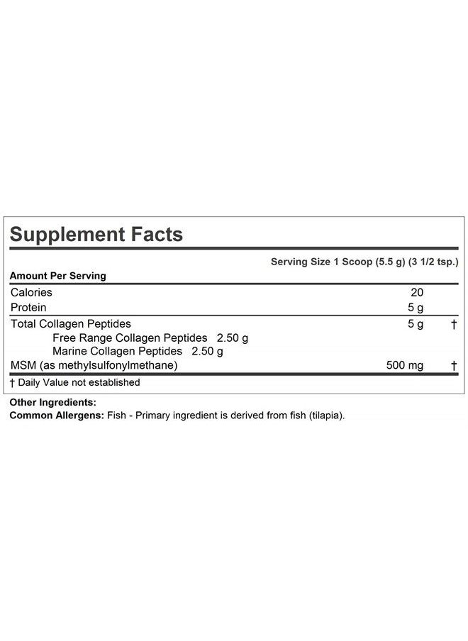 Andrew Lessman - Marine & Free Range Collagen Peptides Powder & MSM 30 Servings - Supports Radiant Smooth Soft Skin, Comfortable Joints. Super Soluble No Fishy Flavor No Additives Non-GMO - Image 1