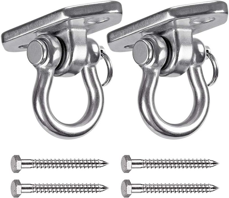 WAREMAID Hammock Chair Hanging Kit Swing Ceiling Mount, Heavy Duty Swing Hanger Hook, Indoor Outdoor Playground Hanging Chair, Tree, Gym, Rope, Swing Set Bracket, Punching Bag Hardware, 1000 LB - Image 1