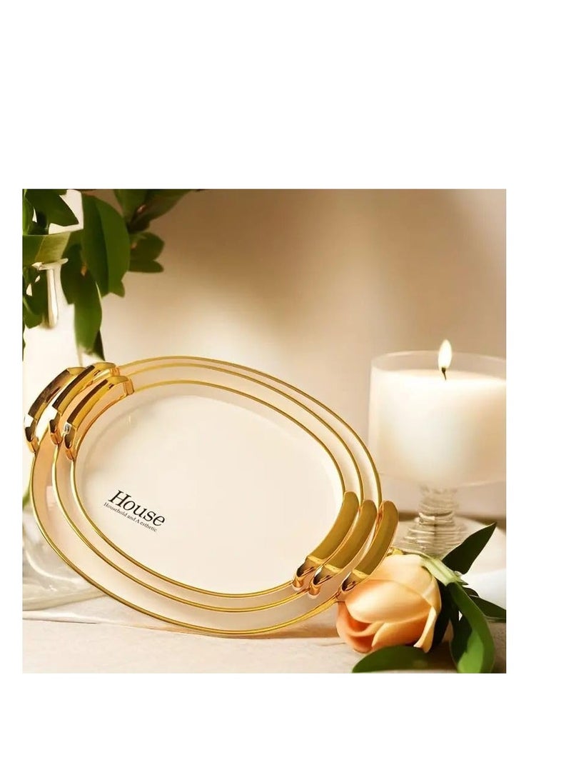 طقم صواني تقديم ميلامين 3 قطع بيضاوية - Image 2