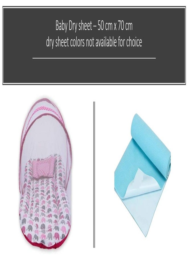 Soul Fiber by Urban Space 100% Pure Cotton Combo Baby Bedding Set with Mosquito Protective Net and with Pillow Plus Baby Dry Sheet, 0-12 Months - Image 2