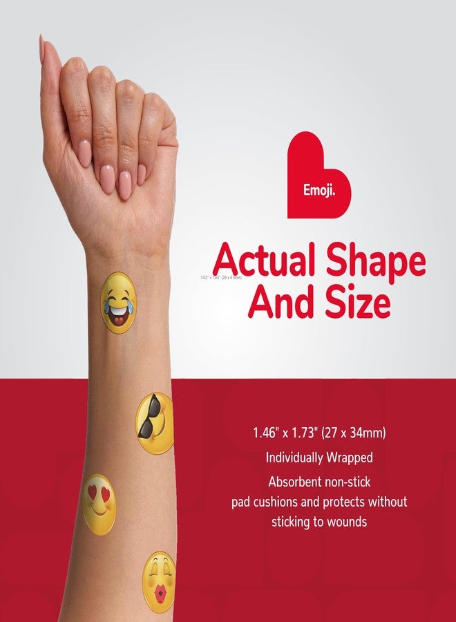 BioSwiss Bandages, Emoji Shaped Self Adhesive Bandage Set, Latex Free, Sterile Wound Care, 50 Count - Image 4