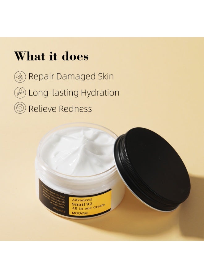 موويام كريم سنييل 92 المتطور الكل في واحد كريم سنييل موسين مجموعة علاجية للخطوط الدقيقة وعلاج البقع مرطب للبشرة الجافة والحساسة ترطيب البشرة الجافة والباهتة  100 جرام - Image 5