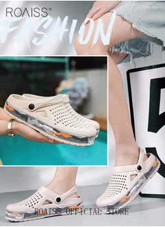 roaiss Men Breathable Sandals Anti-Slip Water Shoes Outdoor Beach Shower Slippers Summer Sandals Men's Outdoor Clogged Shoes  - Image 4