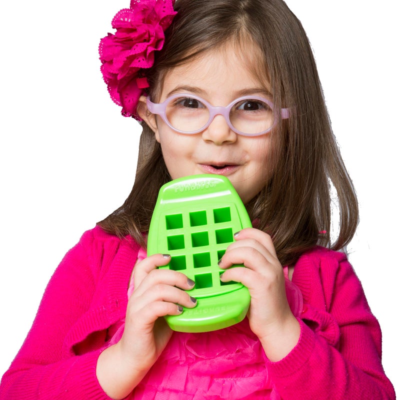FunBites Food Cutter, Sandwich Cutter for Kids, Bento Lunch Box Accessory, Cuts Food into Bite-Size Shapes - Green Squares - Image 4