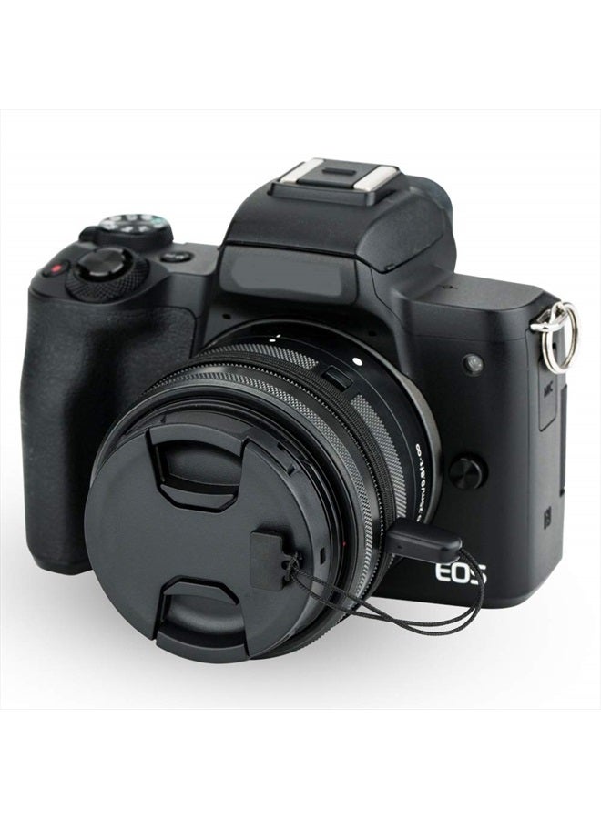JJC 2-Pack 49mm Front Lens Cap Cover with Deluxe Cap Keeper for Canon EF 50mm f1.8, EF-M 15-45mm f3.5-6.3, Sony E 55-210mm f4.5-6.3, E 35mm f1.8, E 50mm f1.8 and Other Lenses with 49mm Filter Thread - Image 5