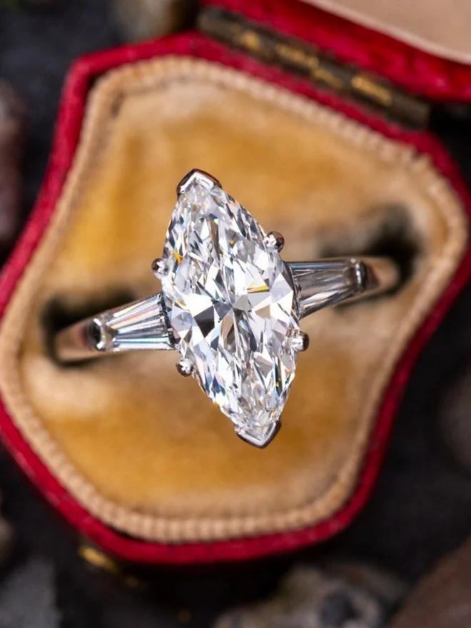 Styli Embellished Marquise Ring