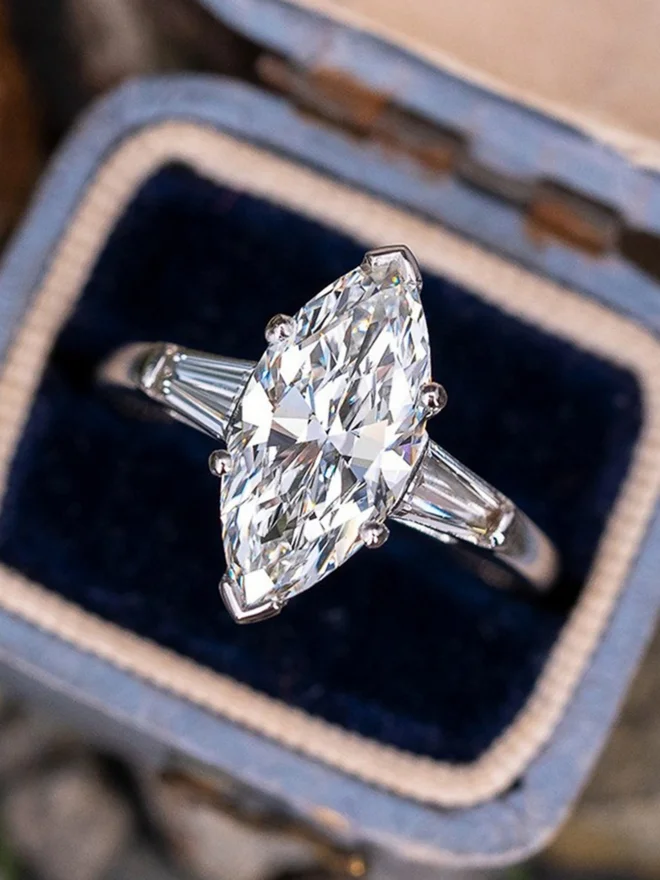Styli Embellished Marquise Ring