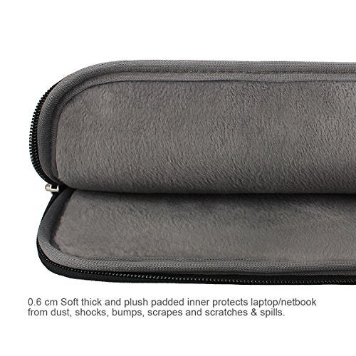 Arvok 13 13.3 14 Inch Water-Resistant Canvas Fabric Laptop Sleeve with Handle&Zipper Pocket/Notebook Computer Case/Ultrabook Carrying Bag for HP/Dell/Lenovo/A sus/Acer/Samsung, Black - Image 5
