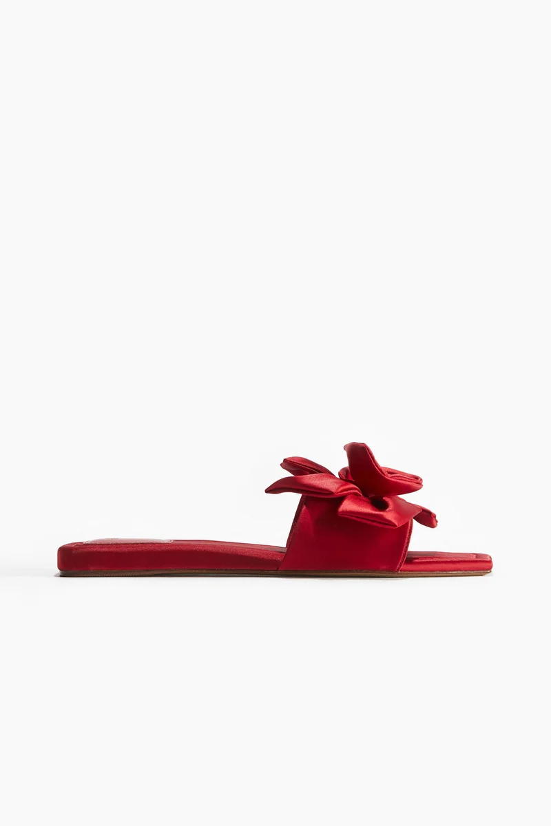 H&M Appliquéd satin sandals
