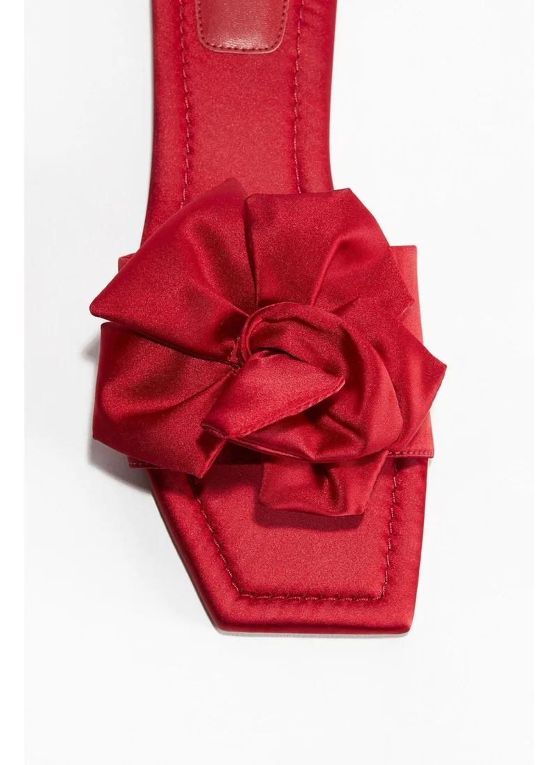 H&M Appliquéd satin sandals