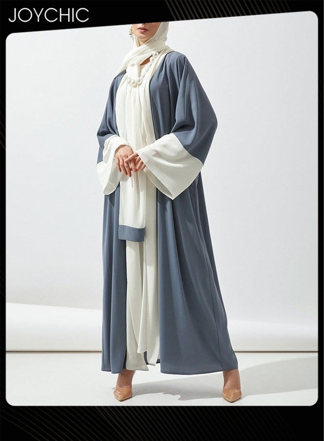 Joychic Women Chiffon Abaya Muslim Prayer Clothes Islamic Maxi Kaftan Elegant Loose Cardigan Islamic Kaftan - Image 1