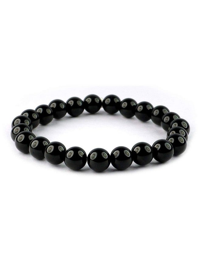 Reiki Crystal Products Tourmaline Stylish Bracelet for Men, Women (Black) - Image 5