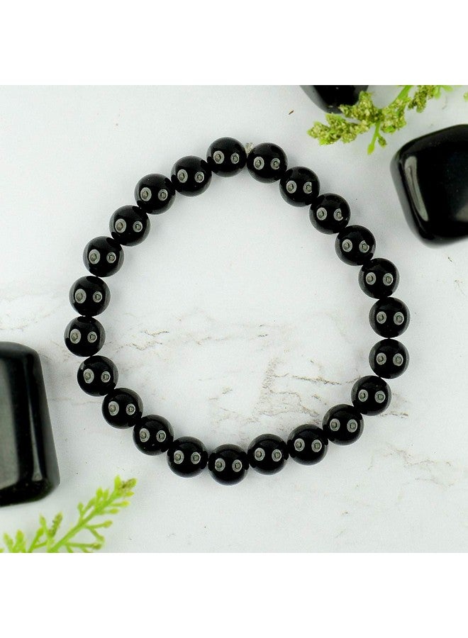 Reiki Crystal Products Tourmaline Stylish Bracelet for Men, Women (Black) - Image 2