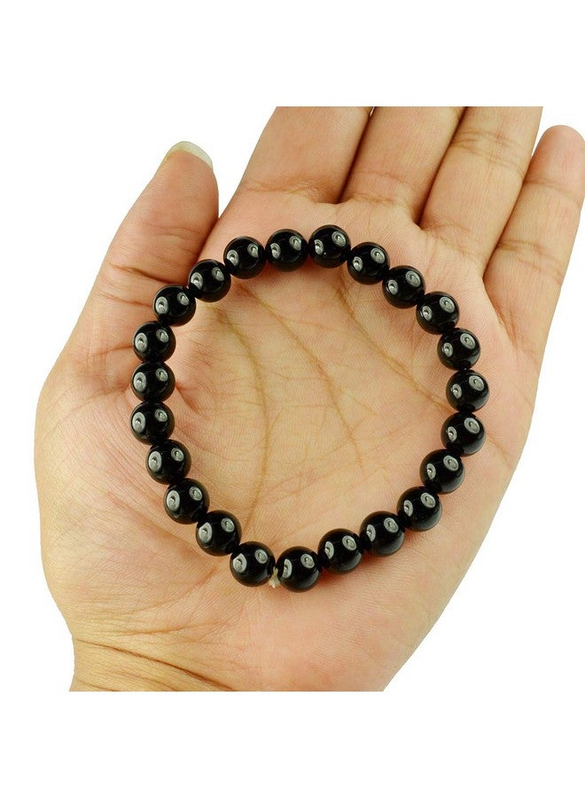 Reiki Crystal Products Tourmaline Stylish Bracelet for Men, Women (Black) - Image 3