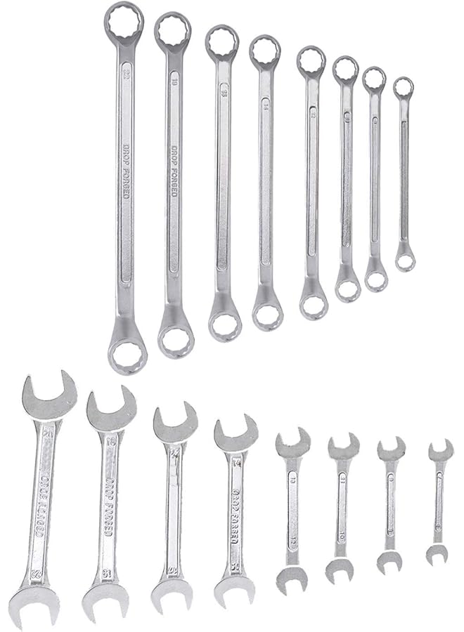 Series Jl001002 8 Pcs Double Ended Spanner Set And 8 Pieces Ring Spanner Set Combo Ring Double Spanner Combo  - Image 1
