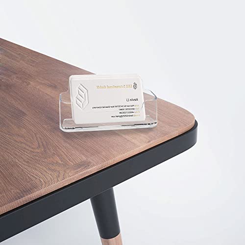 HSYMQ Acrylic Business Card Holder for Desk, Clear Plastic Business Cards Display Holders Stand, Fits 30-50 Business Cards - Image 2