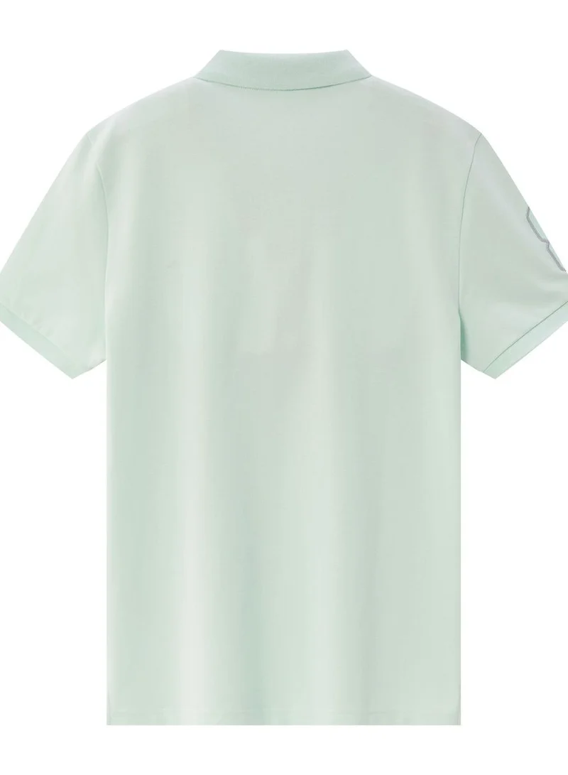 جيوردانو قميص بولو نابليون رجالي من القطن بأكمام قصيرة وقصة ضيقة